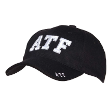 Black Embroidered ATF Baseball Cap One Size Adjustable Breathable