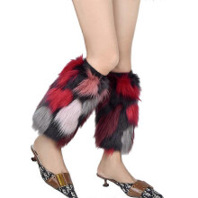 (25CM, COLOR 7) Faux Fur Leg Warmer,Warm Fuzzy Leg Warmer Boot Cuff Cover for Party Costumes