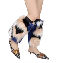 (35CM, COLOR 4) Faux Fur Leg Warmer,Warm Fuzzy Leg Warmer Boot Cuff Cover for Party Costumes