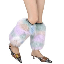 (35CM, COLOR 3) Faux Fur Leg Warmer,Warm Fuzzy Leg Warmer Boot Cuff Cover for Party Costumes