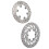 Motorcycle Front Rear Disc Brake Rotors 300mm 3