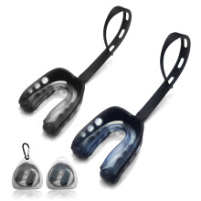 2 Pack Upgrade Football Mouth Guard for Youth and Adult with Case and Strap (Youth 8-16Years)