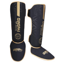 MMA Martial Arts Shin Guards, Padded, Adjustable Muay Thai Leg Guards with Instep Protection