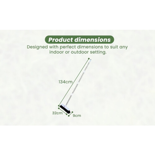 Outdoor Garden Broom Hard Bristle Extendable handle Brush Sweeper 1