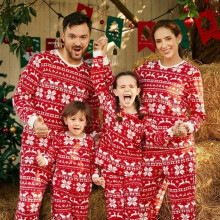 (Red, Dad 3XL) UK Christmas Family Matching Pyjamas Adult Kids Xmas Nightwear Pajamas Pjs Set