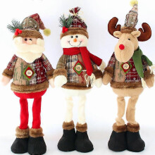 Exquisite Christmas Decoration Doll Christmas Doll Christmas Elk Snowman Santa Claus Window Christmas Supplies
