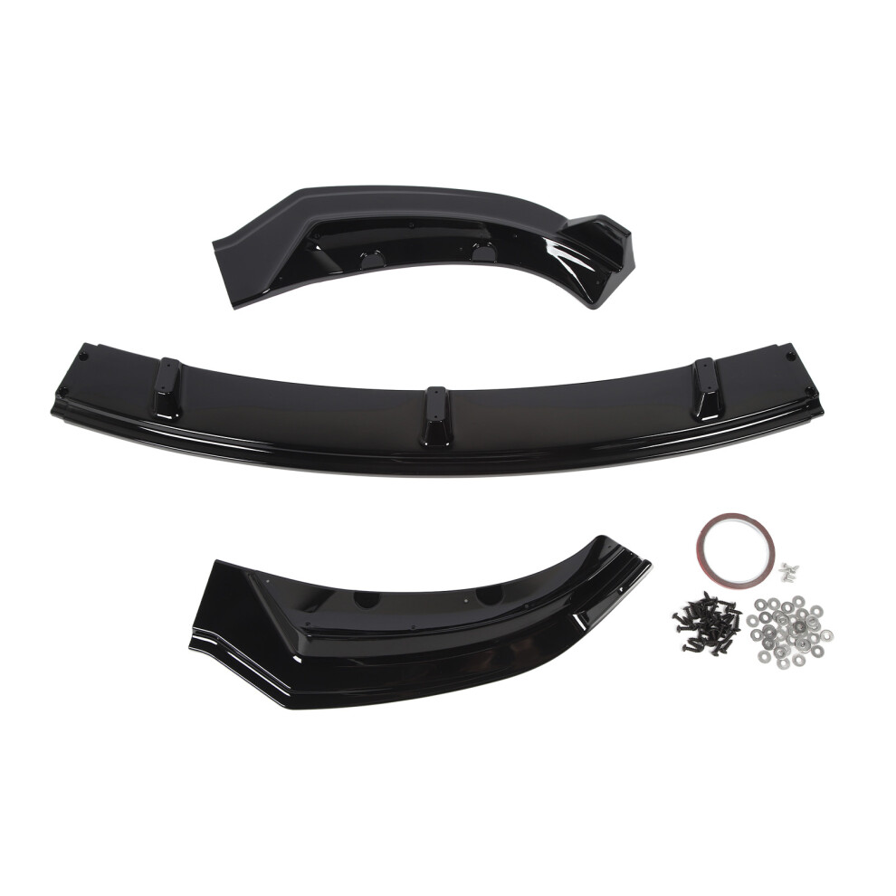 3Pcs Front Bumper Lip Spoiler Reduce Wind Black 9121376735080