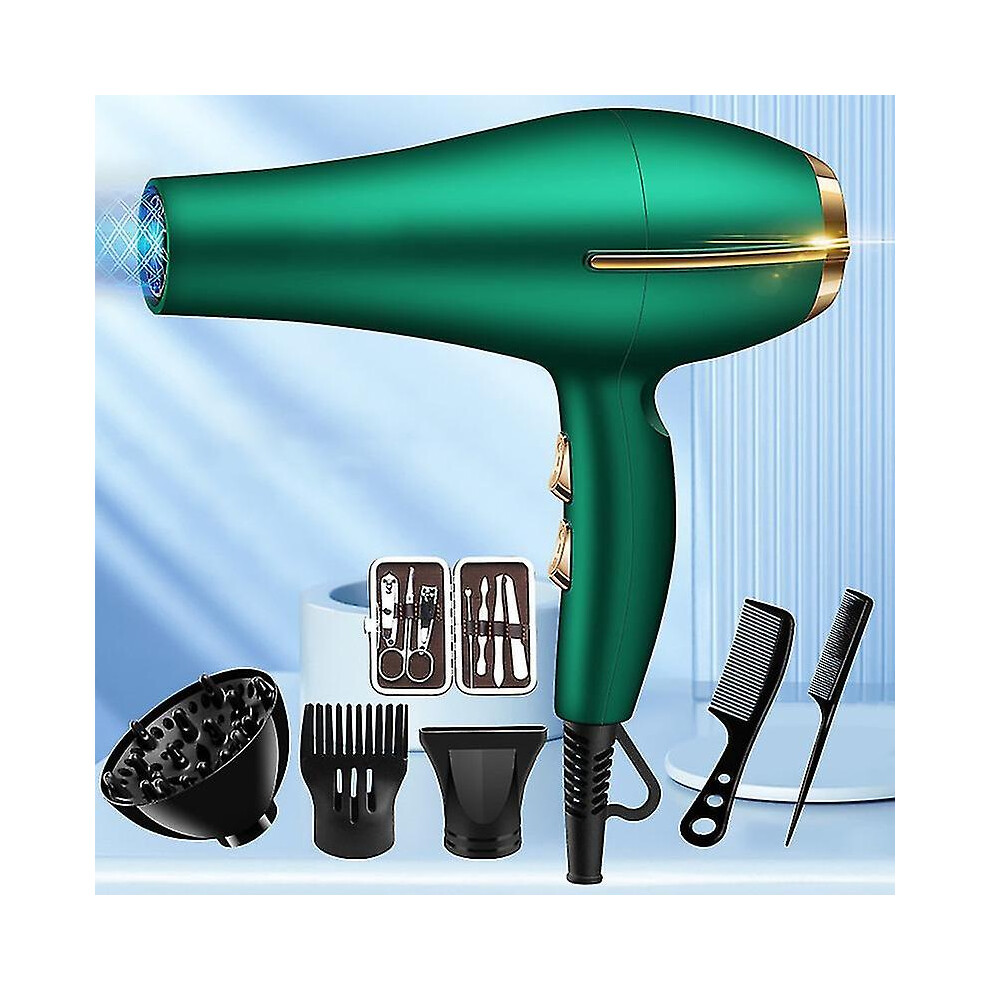hair dryer Professional Hair Dryer, Multifunctional Hair Dryer - Green