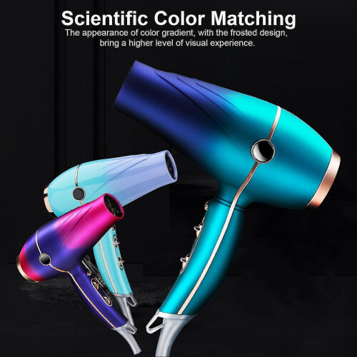High-power Professional Ceramic Salon Hair Dryer With Diffuser And Concentrator Negative Ionic Blow DryerGreen 2