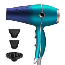 High-power Professional Ceramic Salon Hair Dryer With Diffuser And Concentrator Negative Ionic Blow DryerGreen