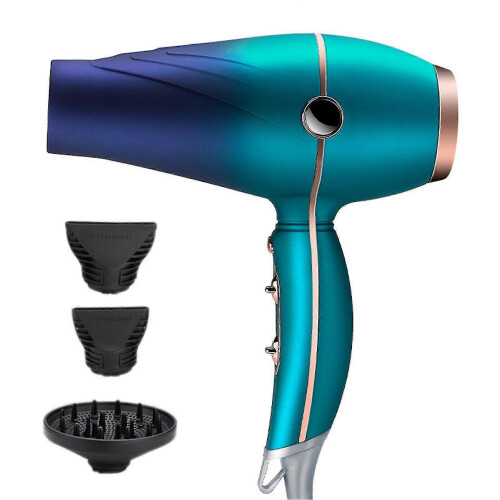 High-power Professional Ceramic Salon Hair Dryer With Diffuser And Concentrator Negative Ionic Blow DryerGreen 1