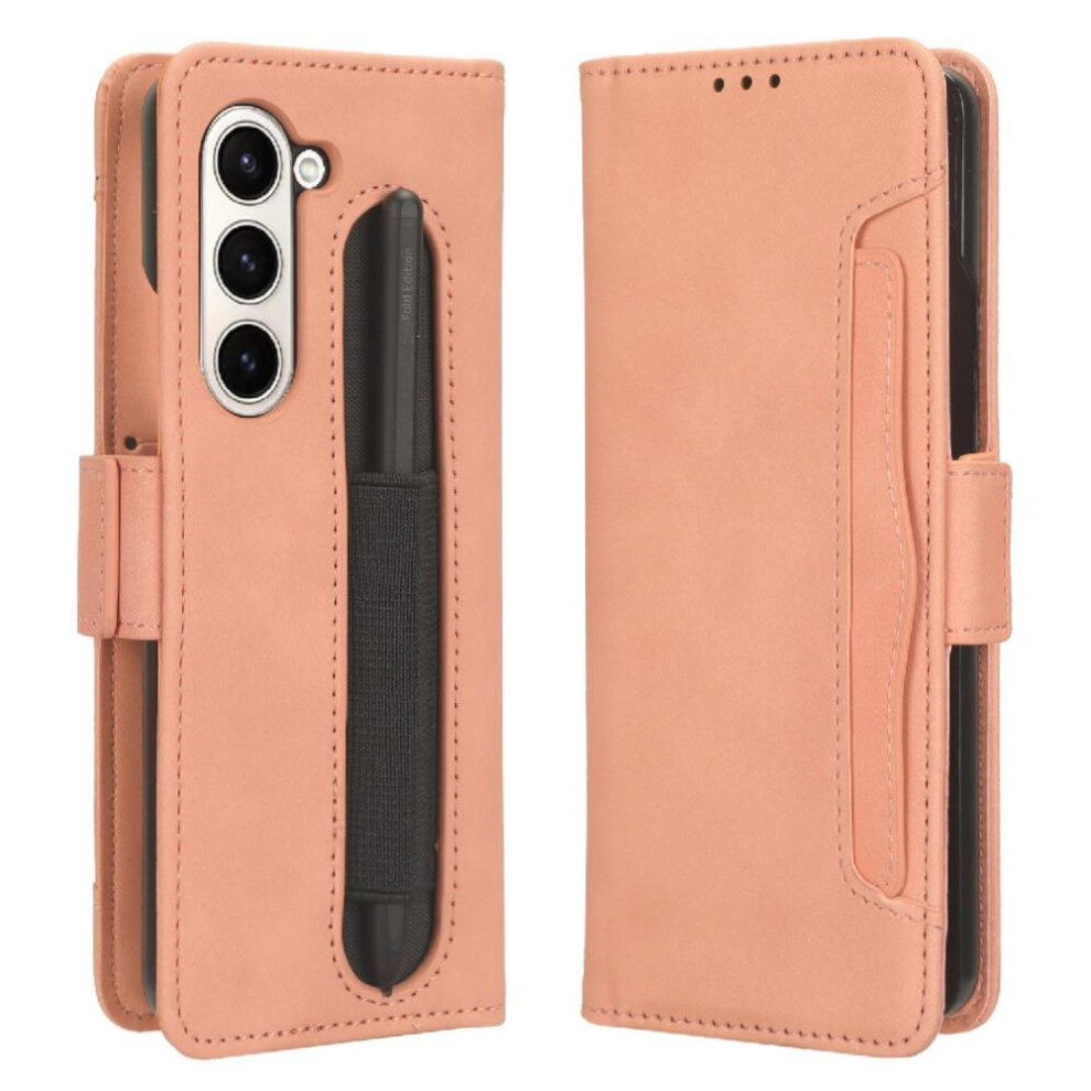 (Pink) Compatible Case For Samsung Galaxy Z Fold6 Unique Accurate Incision Kickstand Function High Quality Pink 764563074051