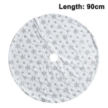 (Silver) Christmas Tree Skirt Faux Fur Tree Skirt Christmas Decorations Holiday