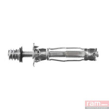 Ramfix Expansion Plug with Screw Paw, 6 mm x 37 mm, Silver, Box of 25