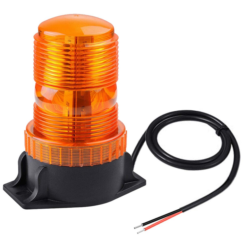 Magnetic Led Strobe Lights For Forklift Golf Carts Utv Cars Trucks Tractor, 12V 24V Safety Warning Roof Top Flasher Emergency Flashing Beacon Amber 477169059871