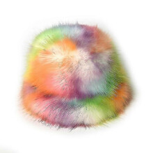 (COLOR 2) Women Furry Fisherman Hat Faux Fur Bucket Cap Winter Ear Warmer