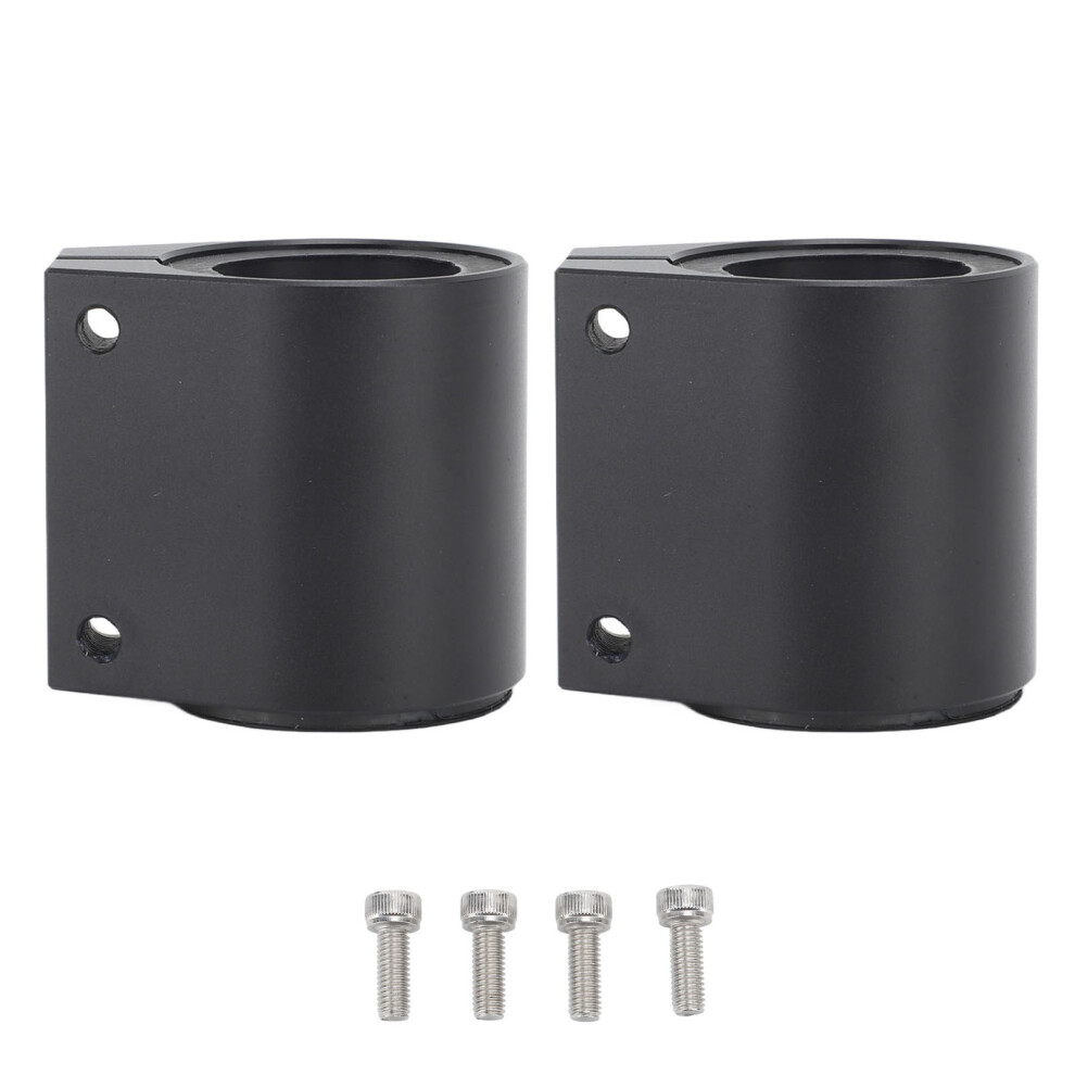 2Pcs 1In High Temp Exhaust Clamp Aluminum Butt Black 9121376740923