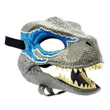 (Blue) Horror Dinosaur Masque Foldable Animals Latex Masque Halloween Cosplay Props