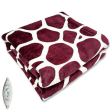 (Medium) Electric heated winter blanket seat cushion body warming knee pad deer pattern high and low gear cozy soft flannel