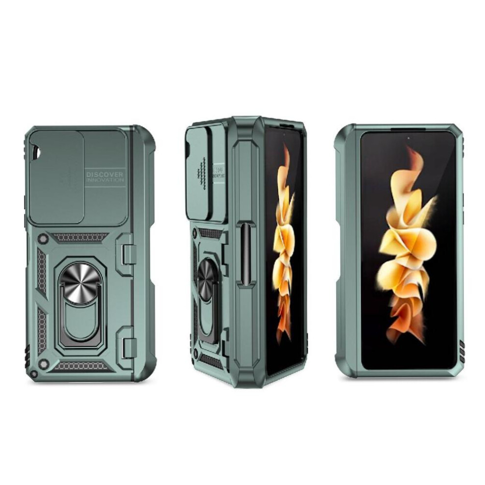 Photos - Case   for Samsung Galaxy Z Fold 5 Car Magnet Ring Hodler Stand Magnetic(Green)