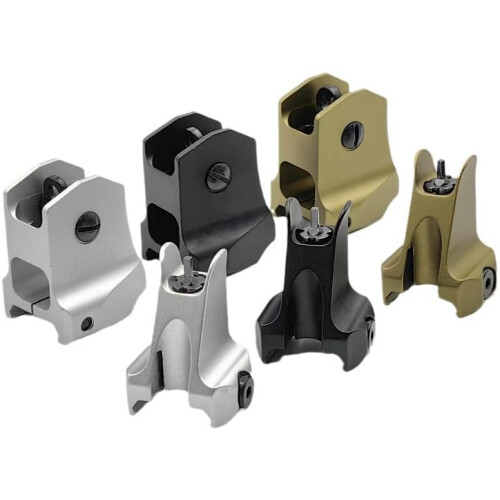 Flip Up Iron Sights,Metal Front & Rear Sights,Rapid Transition Backup Sight Set 1