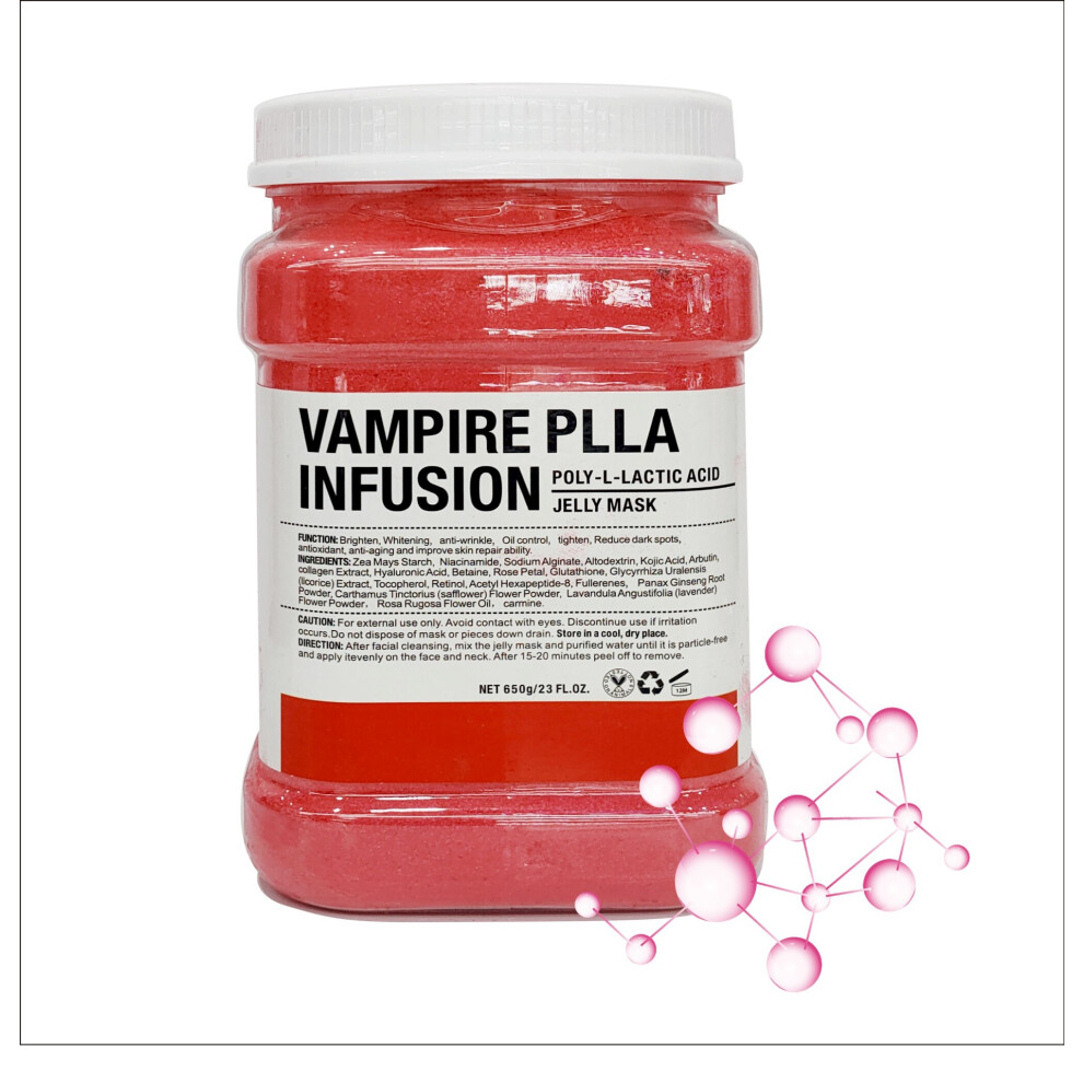Topsrjyl (Vampire Mask Vampire Pllainfusion) Rose Petal Crystal Jelly Mask Powder Vampire Against Age Water Brightening Skin Soft Mask Powder 650G