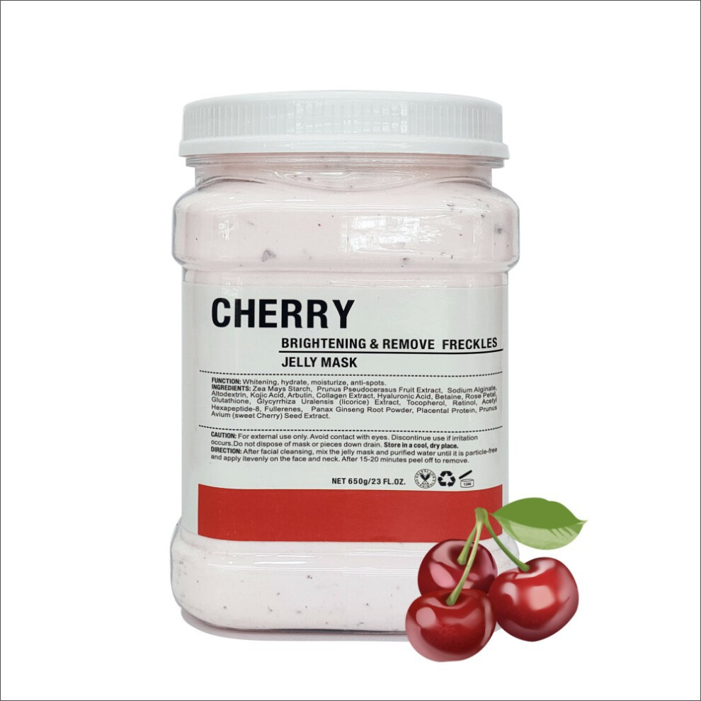 Topsrjyl (Cherry Cherry) Rose Petal Crystal Jelly Mask Powder Vampire Against Age Water Brightening Skin Soft Mask Powder 650G