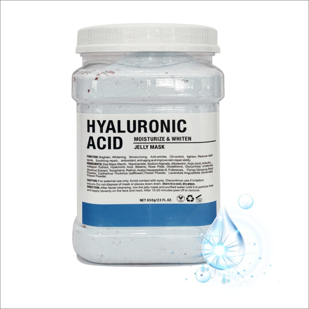Topsrjyl (Hyaluronic Acid Hyaluronic Acid) Rose Petal Crystal Jelly Mask Powder Vampire Against Age Water Brightening Skin Soft Mask Powder 650G