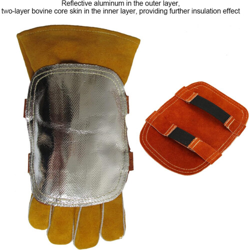 High Temperature Hand Guard Shield, Welding Hand Pad, Fireproof Gloves Pad, Welding Gloves Heat Shield 2