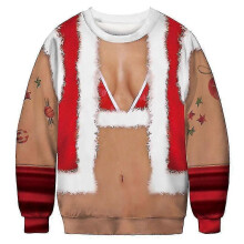 (M,A)Mens Ugly Christmas Sweater Novelty 3d Novelty Unisex Xmas Sweatshirt Size