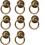 8 Pack Solid Antique Brass Cabinet Pulls Ring Drawer Pulls, Antique Style Kitchen Handles 1