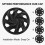 4PCS 13in Wheel Hubcap Black Cool Look Wheel Rim 15