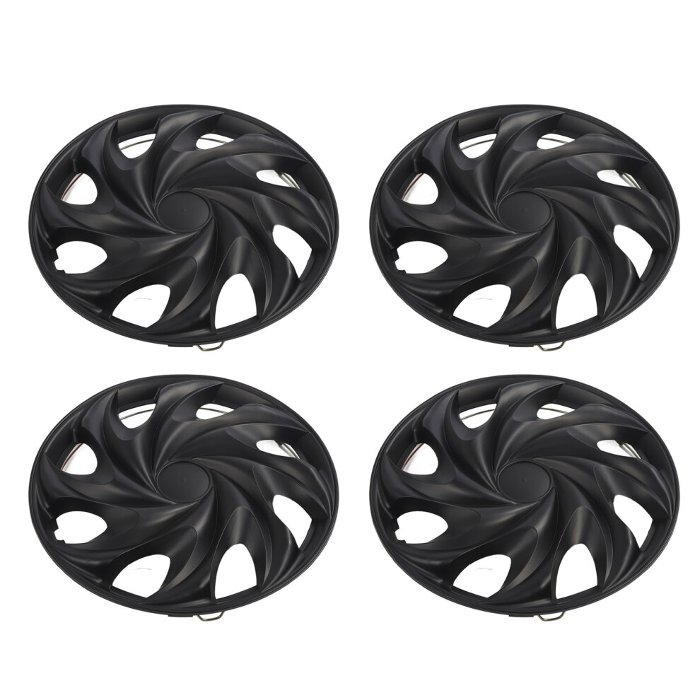 4Pcs 13In Wheel Hubcap Cool Look Wheel Rim Black 9121376742736
