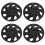 4PCS 13in Wheel Hubcap Black Cool Look Wheel Rim 10