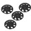 4PCS 13in Wheel Hubcap Black Cool Look Wheel Rim 4