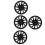 4pcs 14in Wheel Hub Caps Scratch Resistant 9