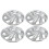 4 Pcs 14 Inch Wheel Hub Cap Universal Fit Silvery 3