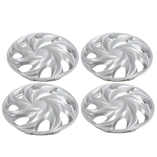 4 Pcs 14 Inch Wheel Hub Cap Universal Fit Silvery 2