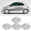 4 Pcs 14 Inch Wheel Hub Cap Universal Fit Silvery 12