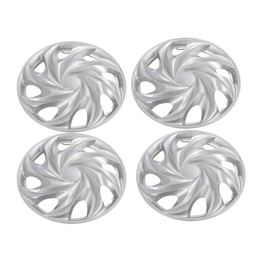 4 Pcs 14 Inch Wheel Hub Cap Universal Fit Silvery