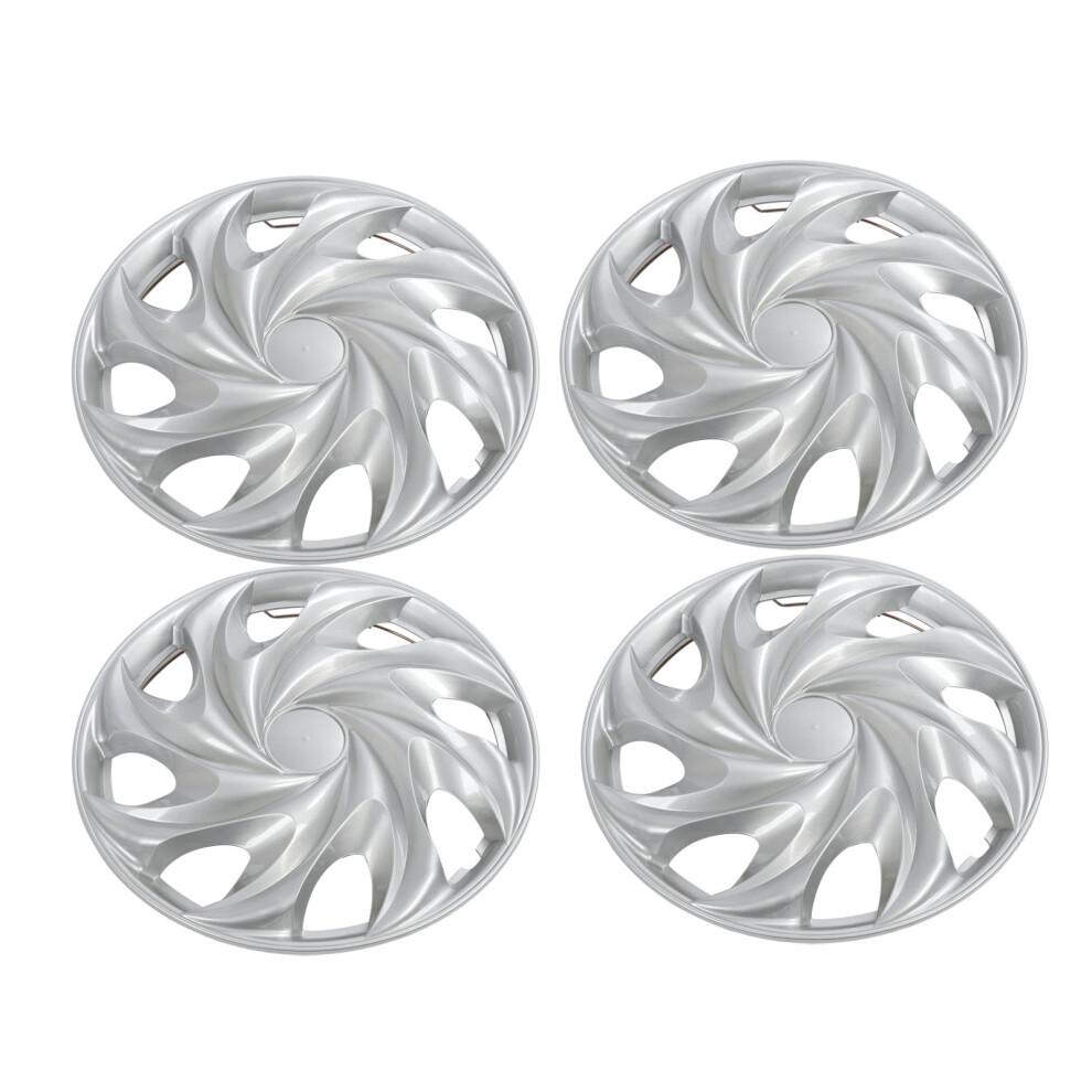 4 Pcs 14 Inch Wheel Hub Cap Universal Fit Silvery 9121376742842