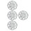 4 Pcs 14 Inch Wheel Hub Cap Universal Fit Silvery 10