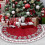 (122CM) Christmas Tree Base Decorations 90cm 122cm Knitted Christmas Tree Skirt 3
