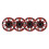 4Pcs Wheels Rim Cover 13 Inch Black Red Stylish 2