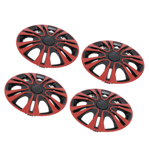 4Pcs Wheels Rim Cover 13 Inch Black Red Stylish 2