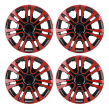 4Pcs Wheels Rim Cover 13 Inch Black Red Stylish