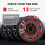 4Pcs Wheels Rim Cover 13 Inch Black Red Stylish 15