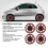 4Pcs Wheels Rim Cover 13 Inch Black Red Stylish 14