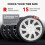 4PCS 15in Wheel Hubcap Snap On Full Protection 15