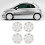 4PCS 15in Wheel Hubcap Silver Sporty Strong 12